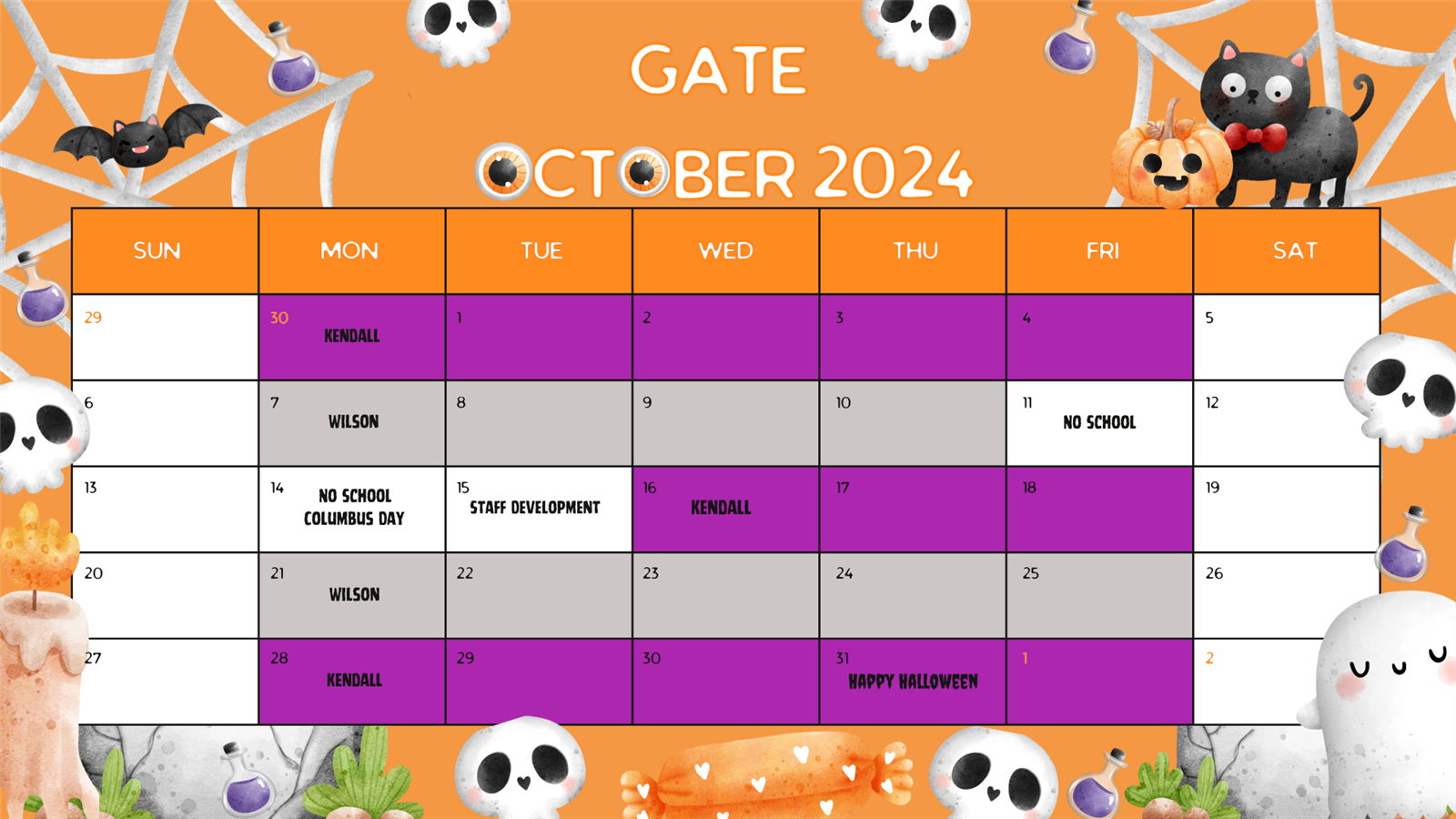 GATE calendar